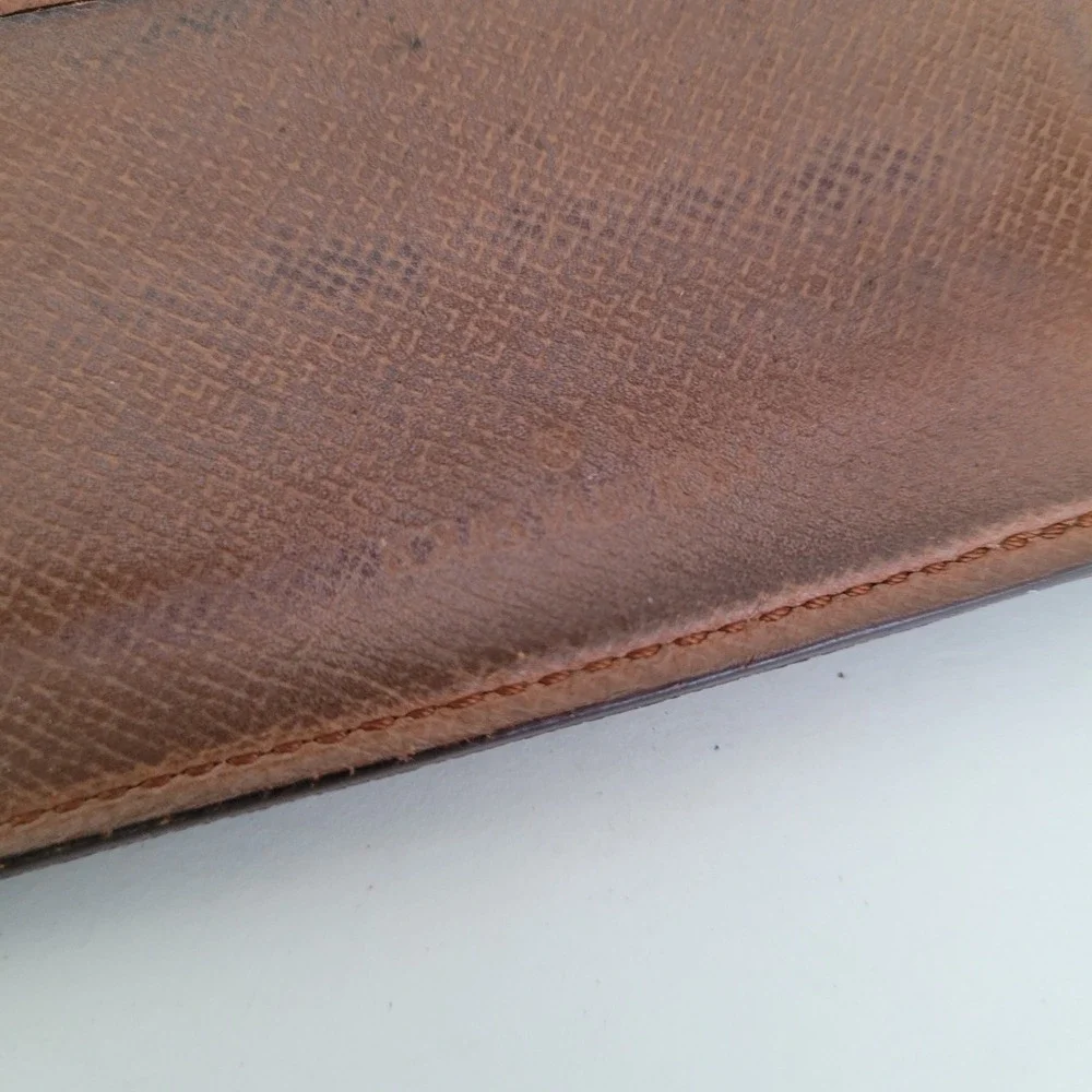 Louis Vuitton Monogram‎ Bifold Wallet with ID Window Brown Canvas Vintage